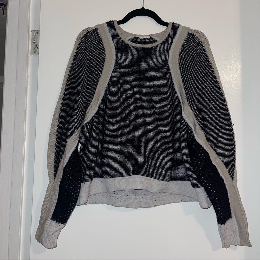 Women's Helmut Lang Black and Gray Sweater